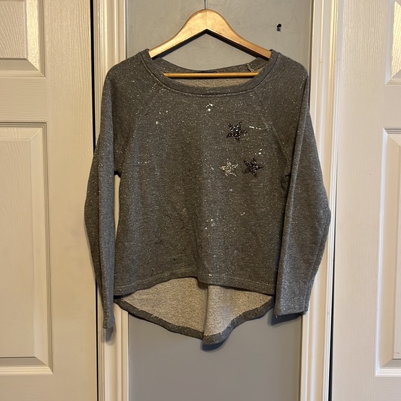 Cropped grey sweatshirt - Picture 1 of 4